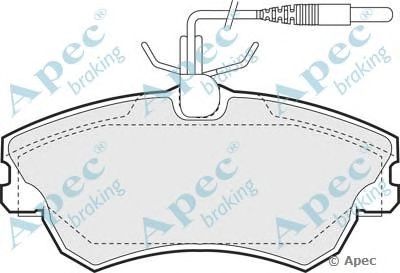 APEC BRAKING pad975 -  Комплект тормозных колодок, дисковый тормоз